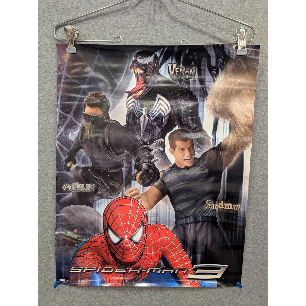 Spider-Man 3 Movie Poster Venom Sandman New Goblin Vintage Collectible 20" × 16" - Picture 1 of 7